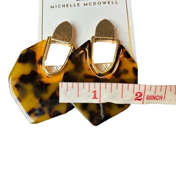 Michelle McDowell Lanier Dark Tortoise Post Earrings - Picture 9 of 9